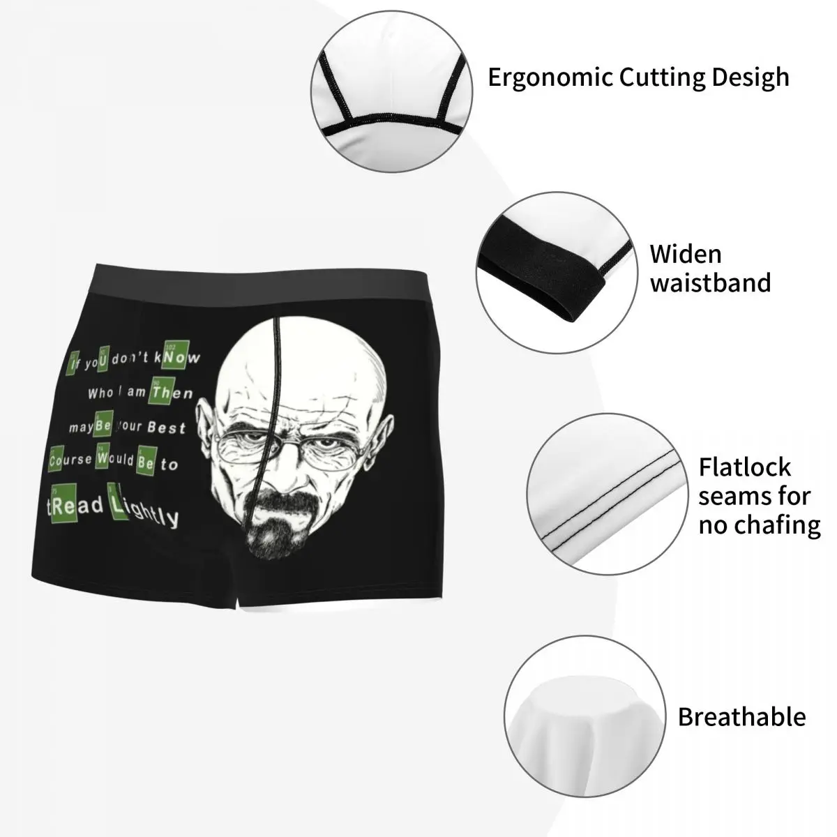 Breaking Bad Heisenberg Boxer Shorts Men 3D Print Male Stretch Walter White Underwear Panties Briefs Soft Underpants 5