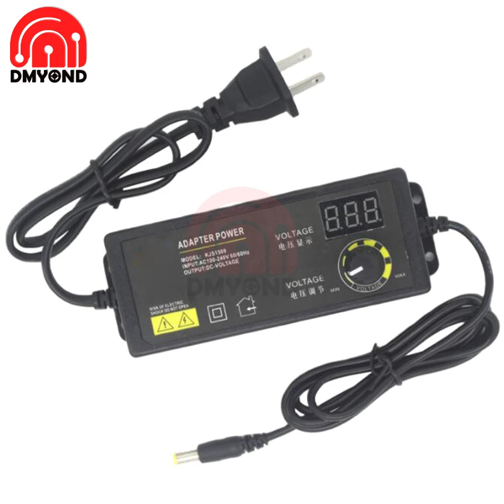 

DC-AC 60W Power Switching Adapter 100V-240V to DC 3V-36V Adjustable Variable Power Adapter 1.5A Converter for LED Strip Light