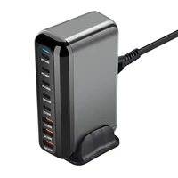600W USB-C Charger, 100W USB-C Power Brick, Suitable for Charging Multiple Phones GaN III 8-Port Fast Charging Hub; PD 3.1 140W Laptop Charger Adapter Compatible with MacBook Pro/Air, Dell, Steam Deck, iPhone 16/15/11, and Galaxy S 4