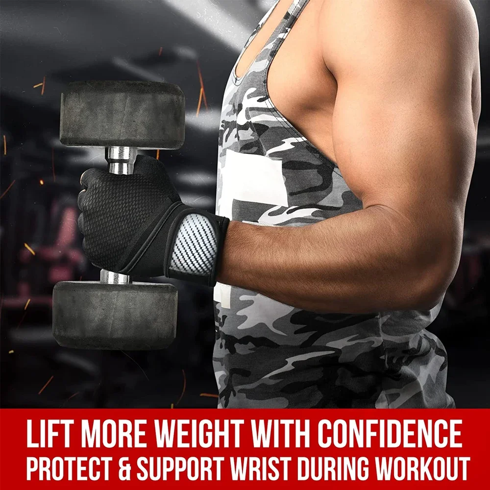 1Pair Workout Gloves for Men & Women, Lightweight Breathable Weight Lifting Gloves,Gym Gloves for Exercise,Weightlifting,Fitness 6