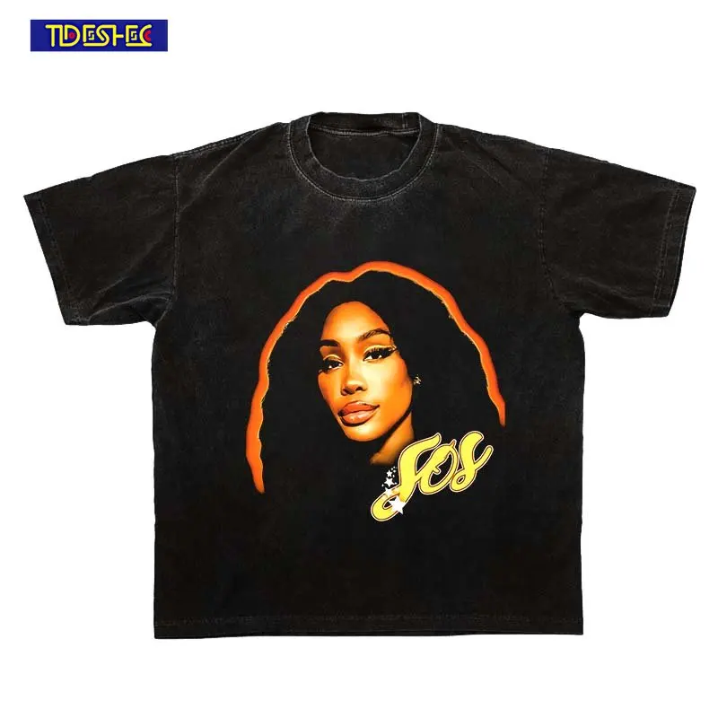 

Футболка унисекс с принтом, Повседневная модная винтажная хлопковая рубашка в стиле хип-хоп, Топ оверсайз с круглым вырезом, для мужчин и женщин, на лето