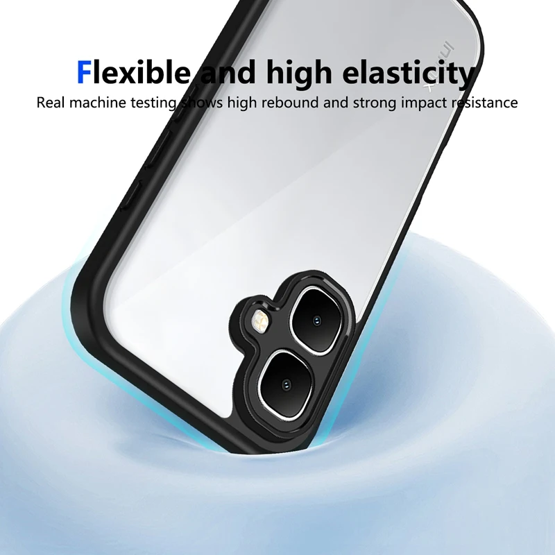 Crystal Clear Shockproof Silicone Phone Case with TPU Bumper