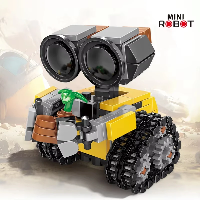 Robot Spaziale Mini MOC, Giocattolo da Costruzione, Modello Robot Tracciante, Personaggio Classico da Film di Fantascienza, Regalo per Bambini
