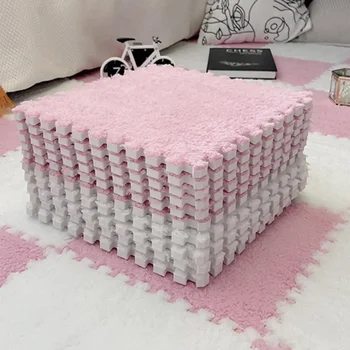 Soft Plush Children's Mat Babe Toys Eva Foam Puzzle Carpet Warm Children Play Mats Interlocking Rugs Infant Carpet 30*30*1cm 1