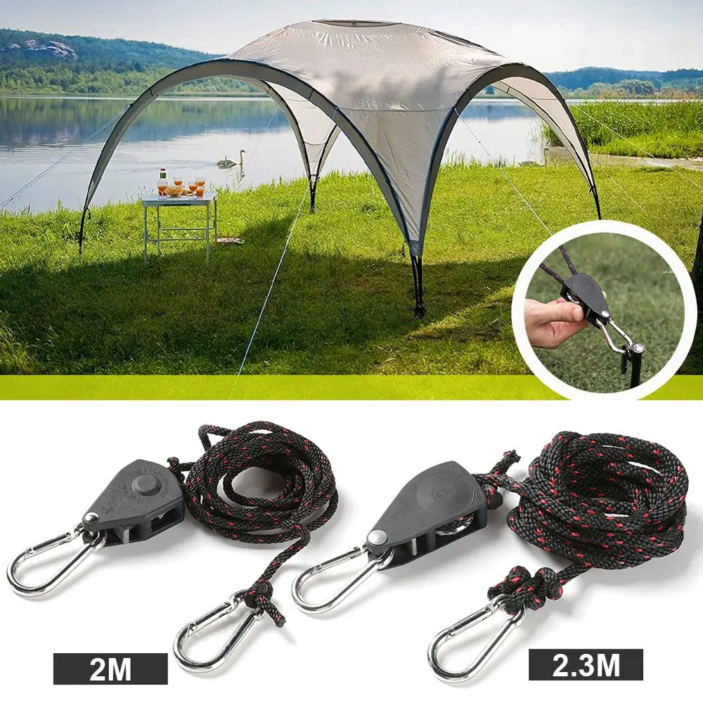 

Lifting Rope Tensioner Rope Ratchet Tent Lanyard Pulley Adjutsable Rope Hanger Rope Hanger Outdoor Pulley Adjuster