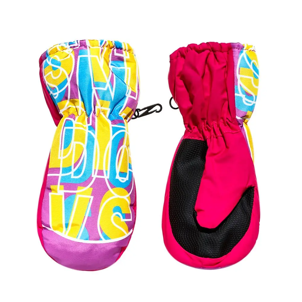 Fashion Non-slip Children Boys Girls Windproof Thick Warm Waterproof Sports Mittens Kids Ski Gloves