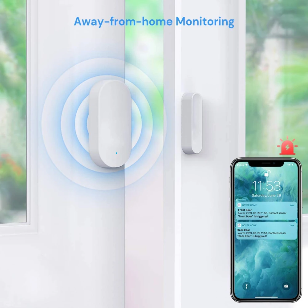 ring keypad alarm Door Window Alarm Tuya Wireless WiFi Connection Detector  APP Remote Security Monitor Sensitive Door Sensor Smart Home Accesory security panic button