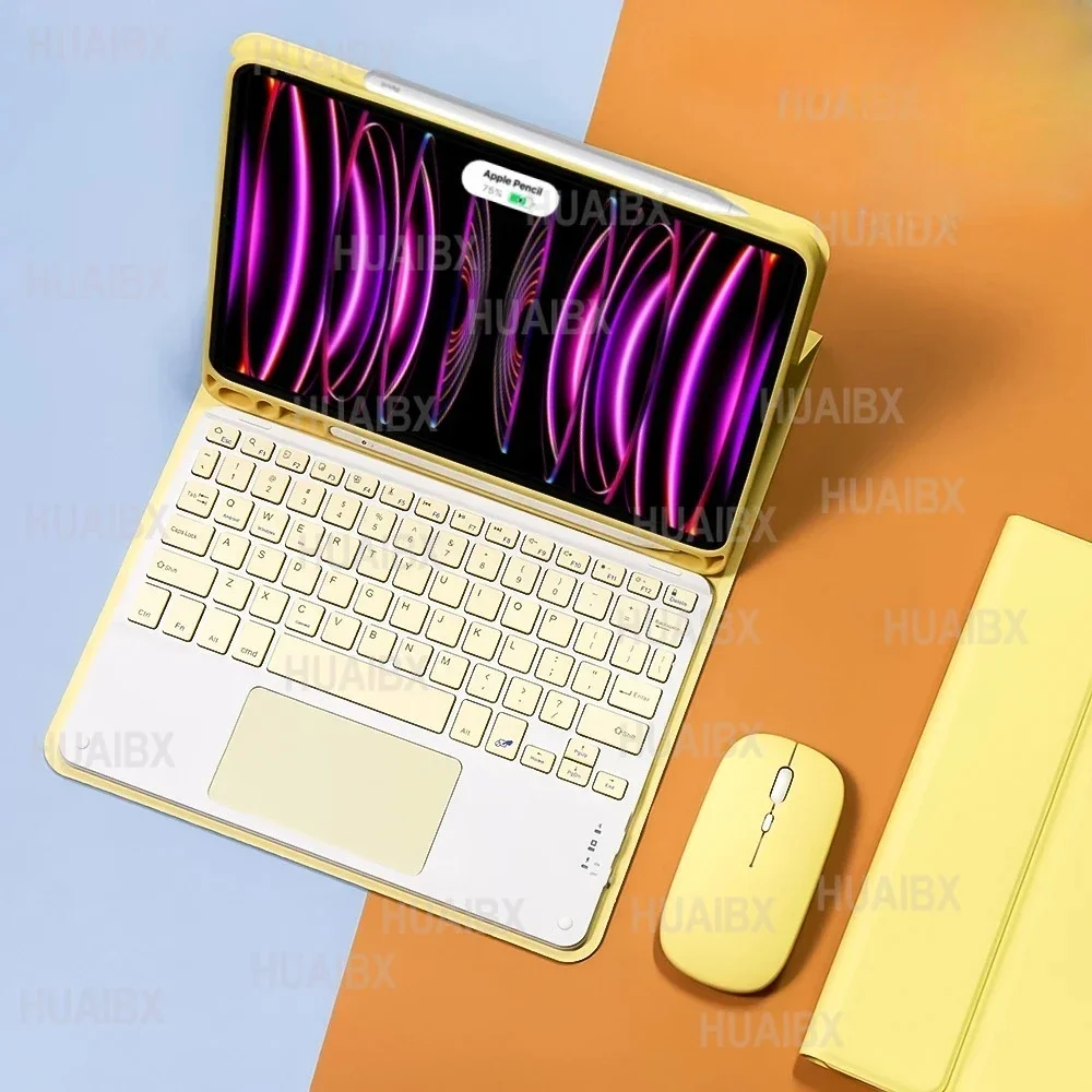 

Suitable for iPad Pro 11 Case 2021 2020 Air 4 10.2 9 Size 8 Mini 6 Air 2 Tablet Case + Bluetooth Keyboard + Wireless Mouse