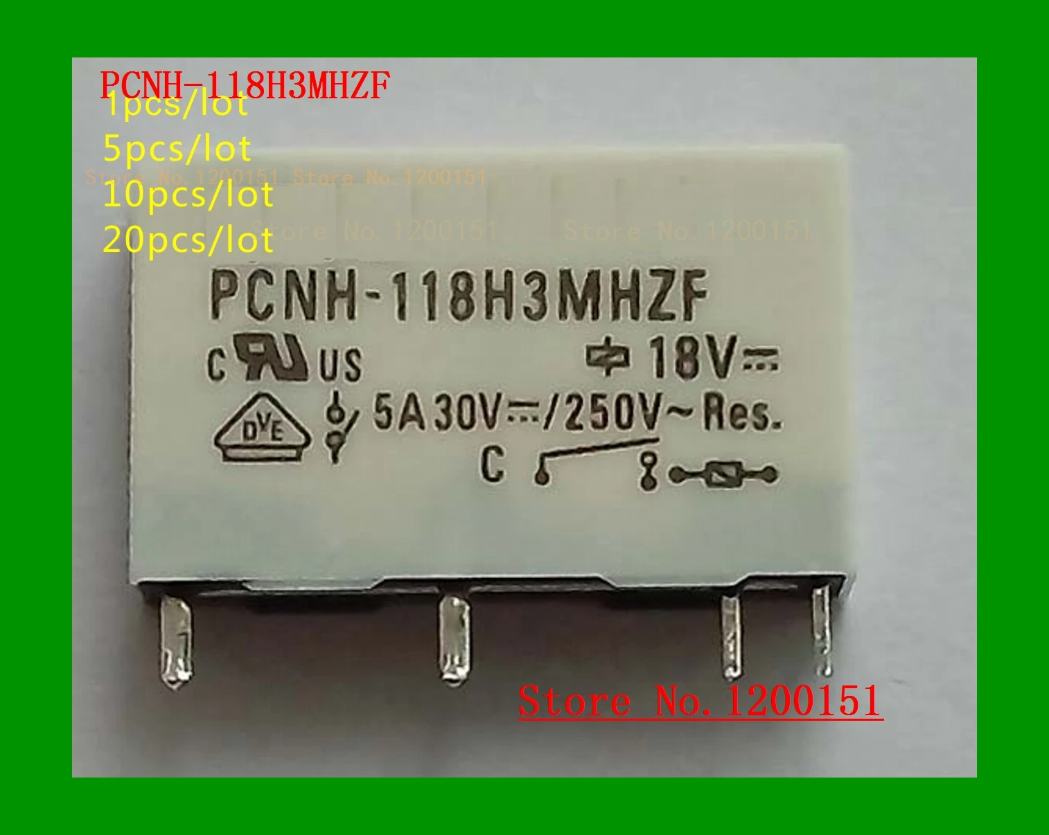 PCNH-118H3MHZF PCNH-118H3MHZ 18VDC 5A relais DIP-4