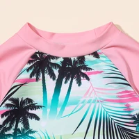 Girls Two Piece Swimwear Long Sleeve Rash Guard Shirts Quick-Dry Bathing Suit Summer Beach Wear 4