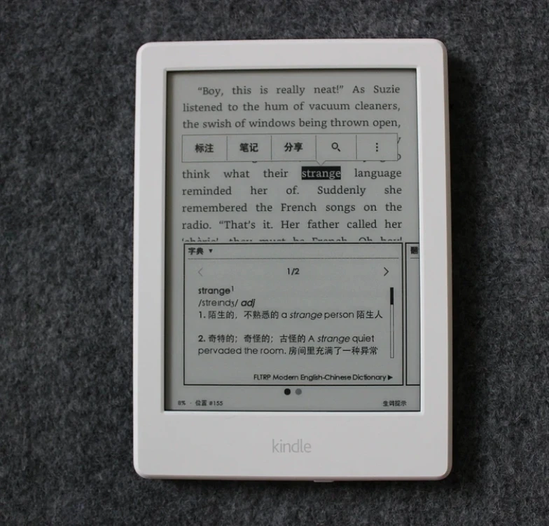 Original Kindle 6th KPW2 E-Reader 212 PPI E-ink Touch Screen with Back light Support Multiple Languages