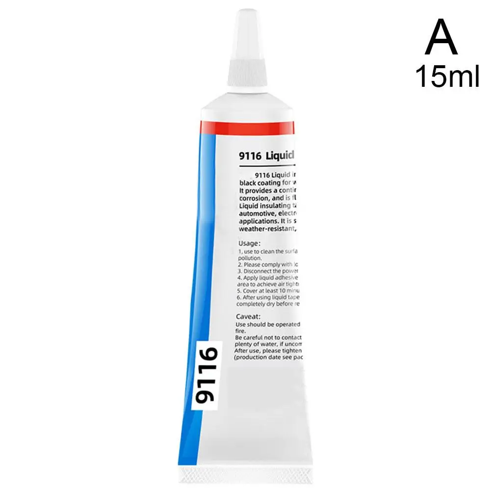 15/60ml Liquid Insulation Tape Waterproof Strong High-temperature Repair Sealing Insulating Glue Resistant Glue Cable Wire F1N8 liquid glue,waterproof sealant,sealant paste