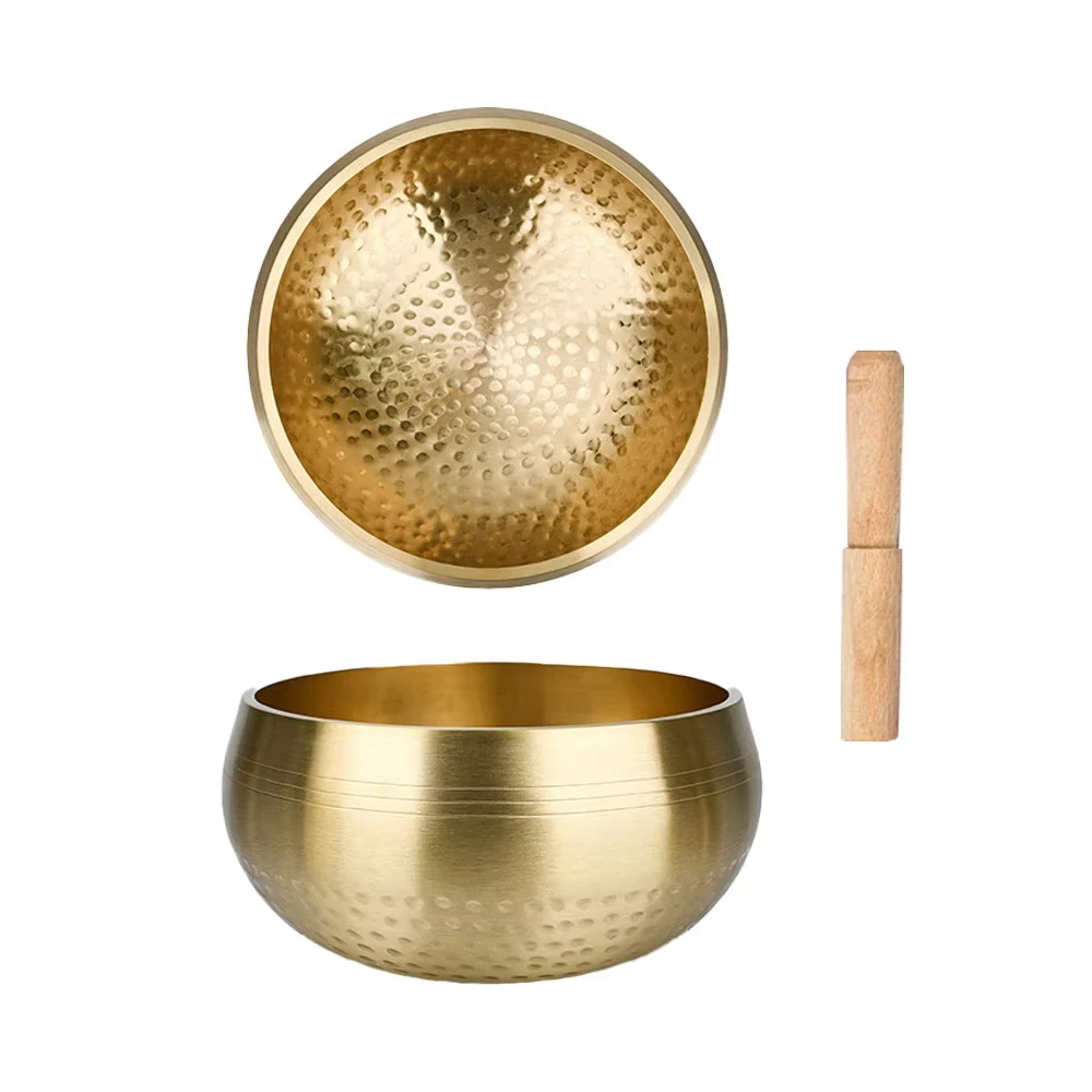 Tibetan Handmade Brass Singing Bowl Yoga Meditation Sound Healing Stress Relief Buddha Mindfulness Instrument