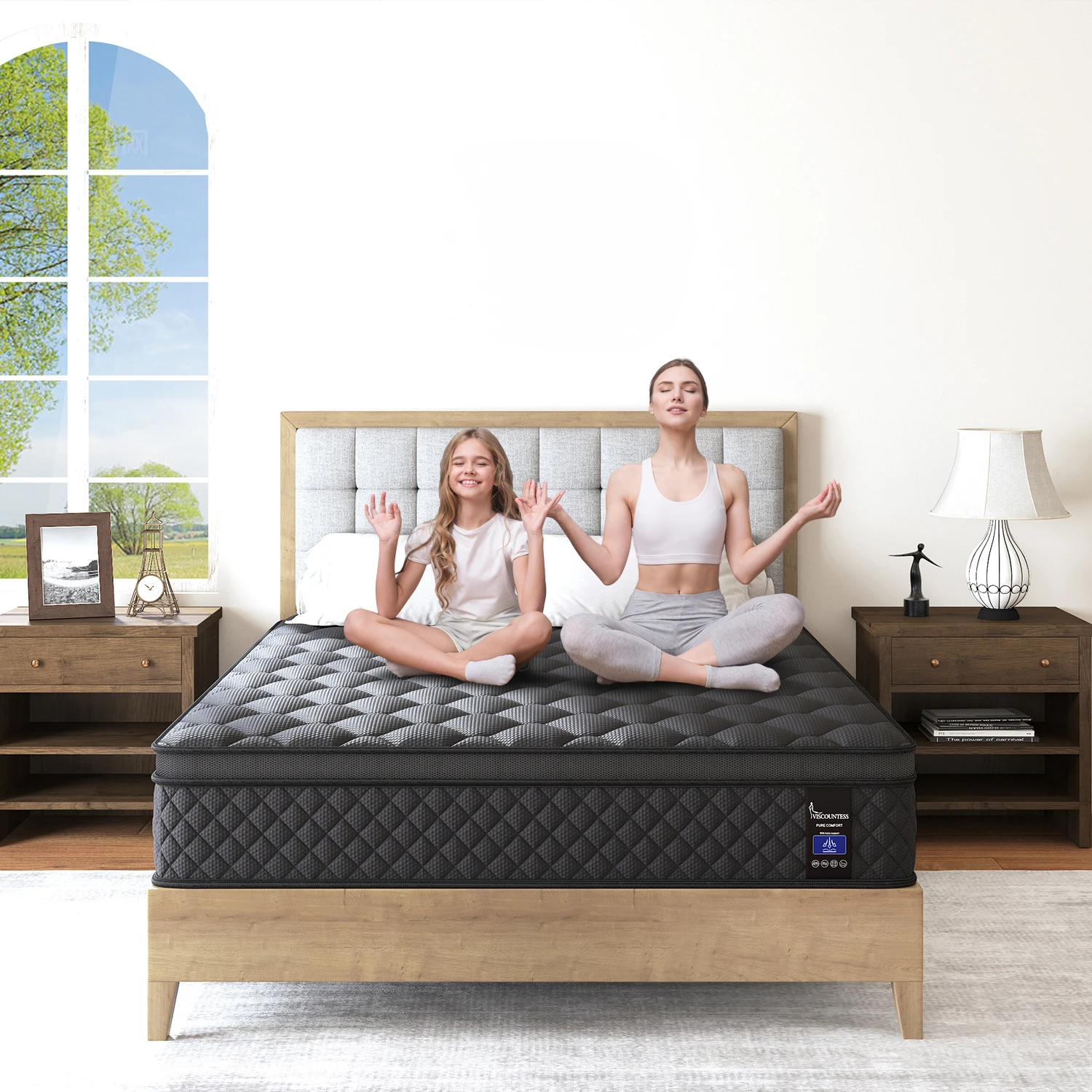 Viscountess Queen Size Mattress Euro Top Memory Foam Bed 30cm - 3