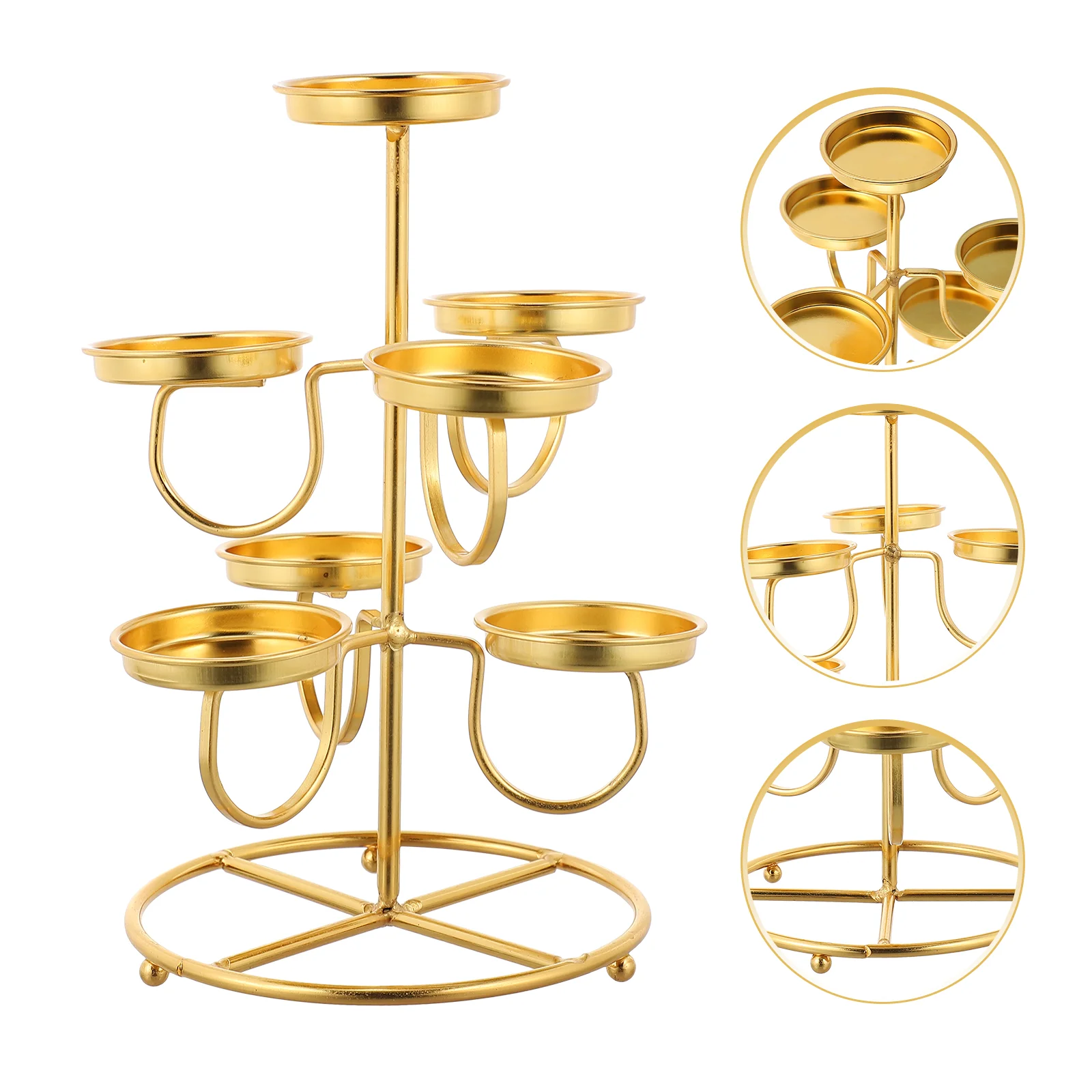 

Worship Candlestick Decorative Holder Household Candleholder Exquisite Stand Home Supply Fine Delicate Accessory