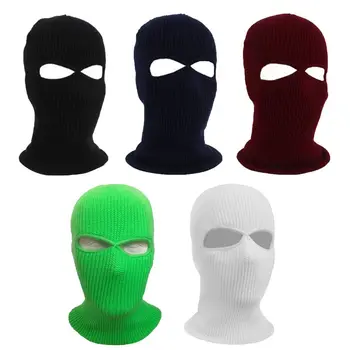 خوذة للدراجة النارية للوجه بالكامل بغطاء رأس ، فتحتان ، قبعة تزلج ، قبعة شتوية ، بالاكلافا ، خوذة دراجة نارية