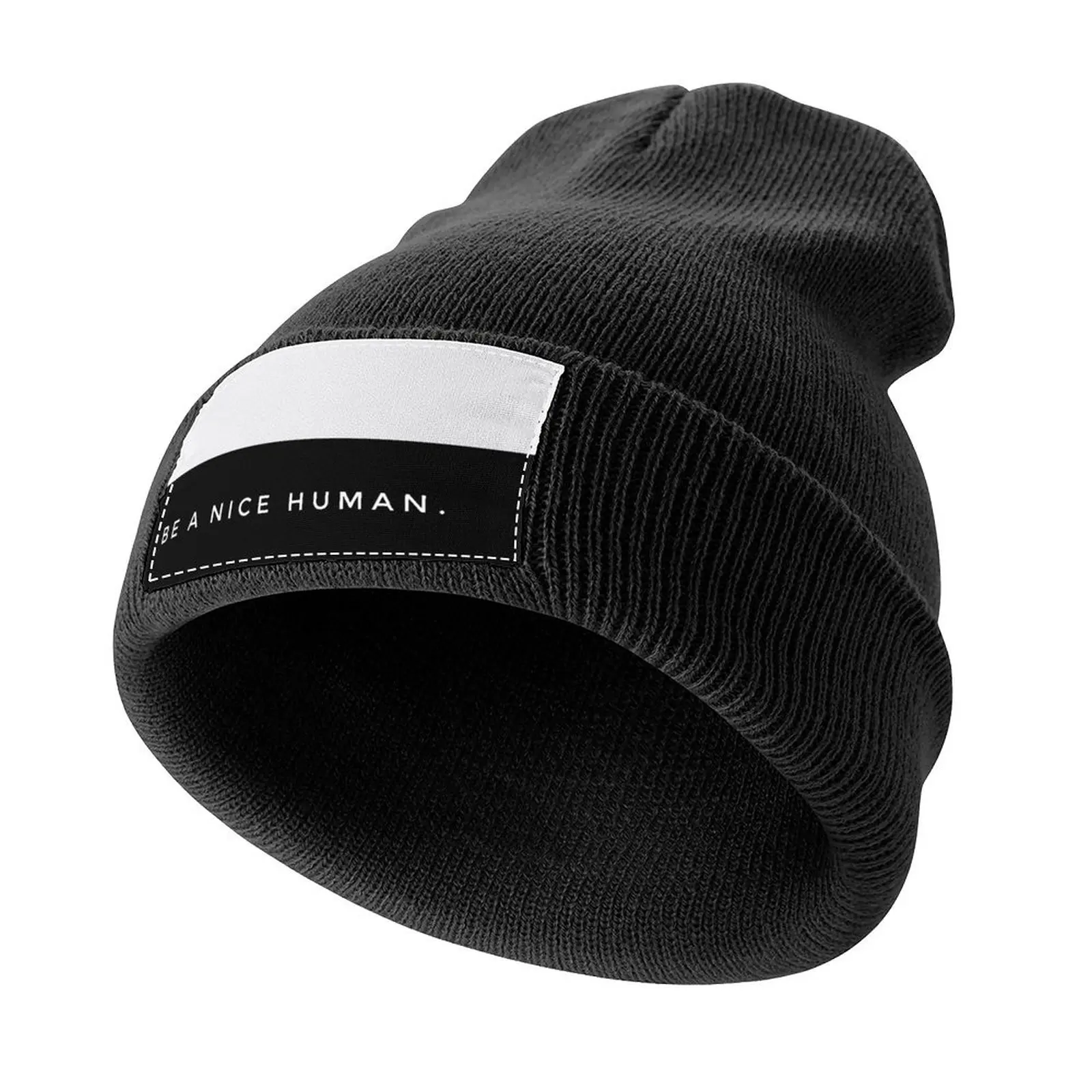 

BE A NICE HUMAN. Knitted Cap Golf Wear Trucker Hat Mens Hat Women's