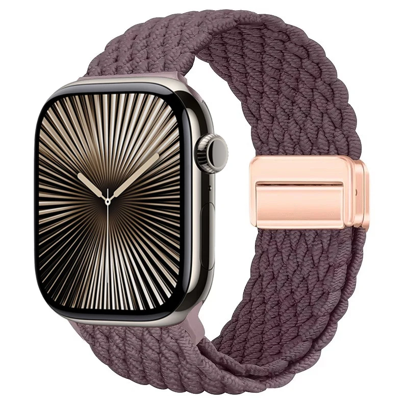 Nylon Braided Magnetic Loop Strap with Metal Accents