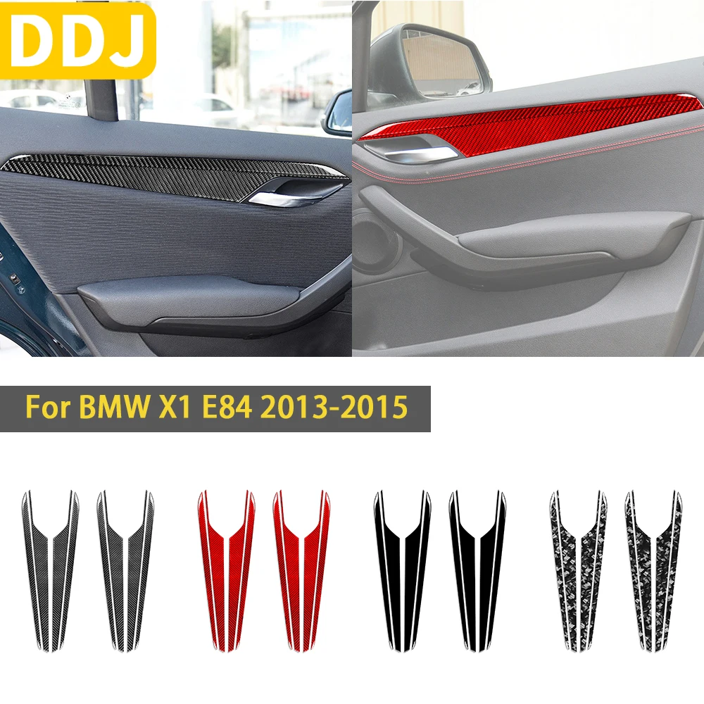 

For BMW X1 E84 2013 2014 2015 Accessories Real Carbon Fiber Car Interior Door Trim Strips Sticker Styling Decoration