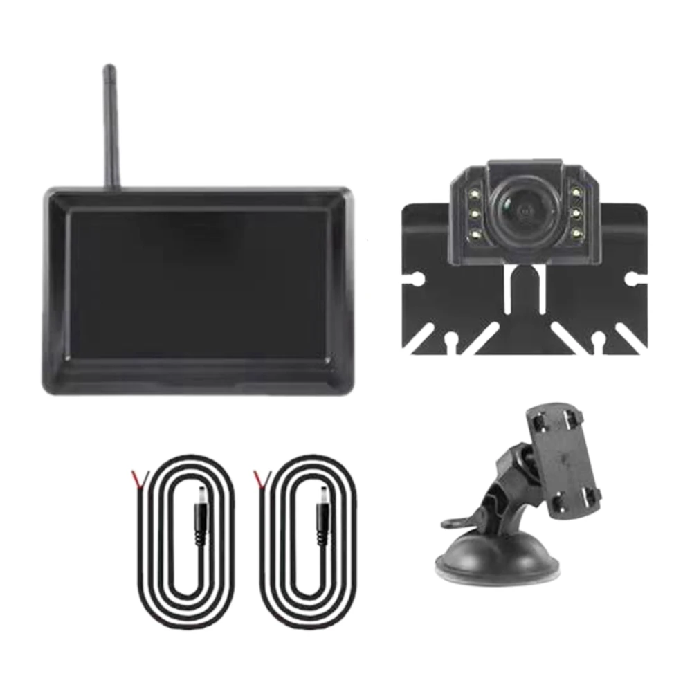 

5 Inch 2.4G Wireless Signal Reversing Image with HD Reverse Camera for Car Trucks Bus Excavator Caravan RV Trailer