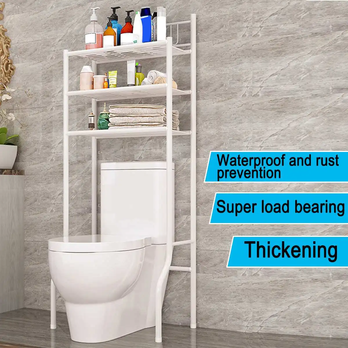 Aan het water Hoeveelheid geld Vermelden Over De Wc Opbergkast Badkamer Planken Organizer Met 3 Tier Plank Boven Wc  Wasmachine Rack Opslag Houder| | - AliExpress