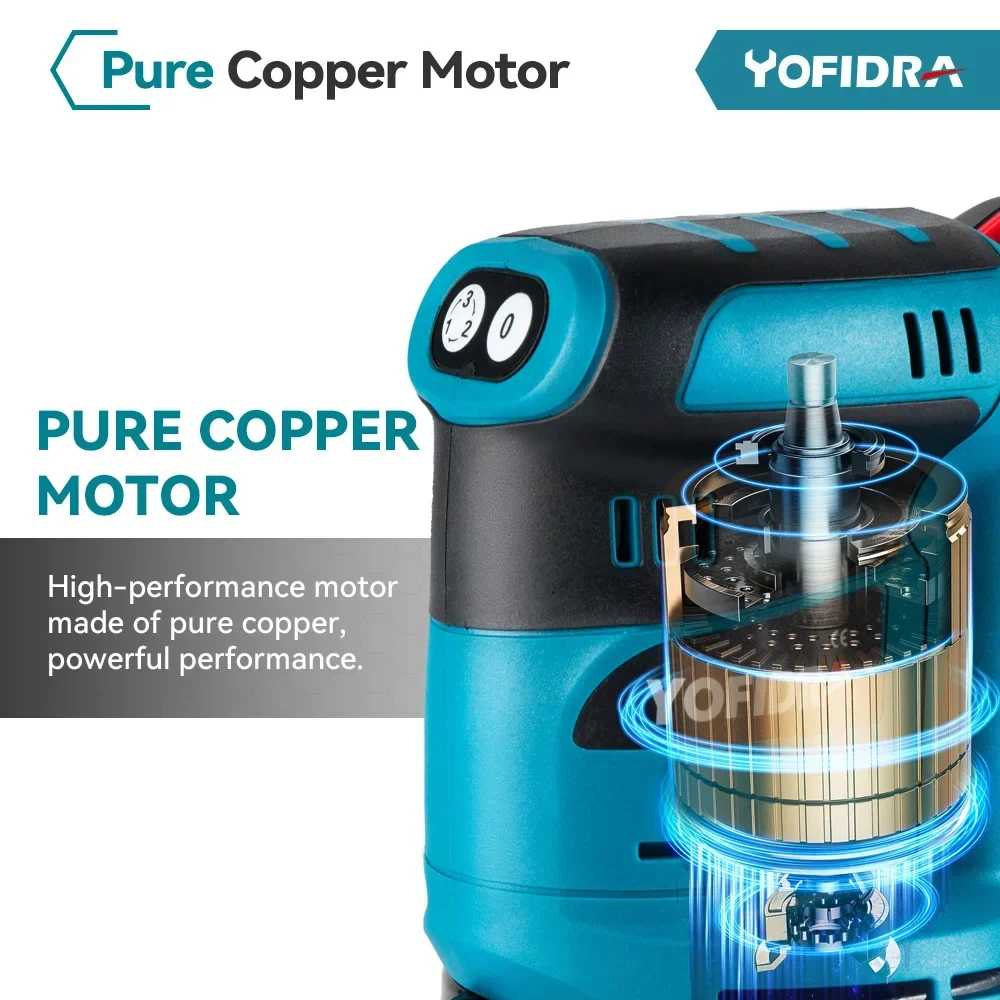 5 Inch Electric Sander Polisher 3Gears Cordless Handheld Rechargeable Orbital Wood Metal Polishing Machine For Makita 18VBattery 5