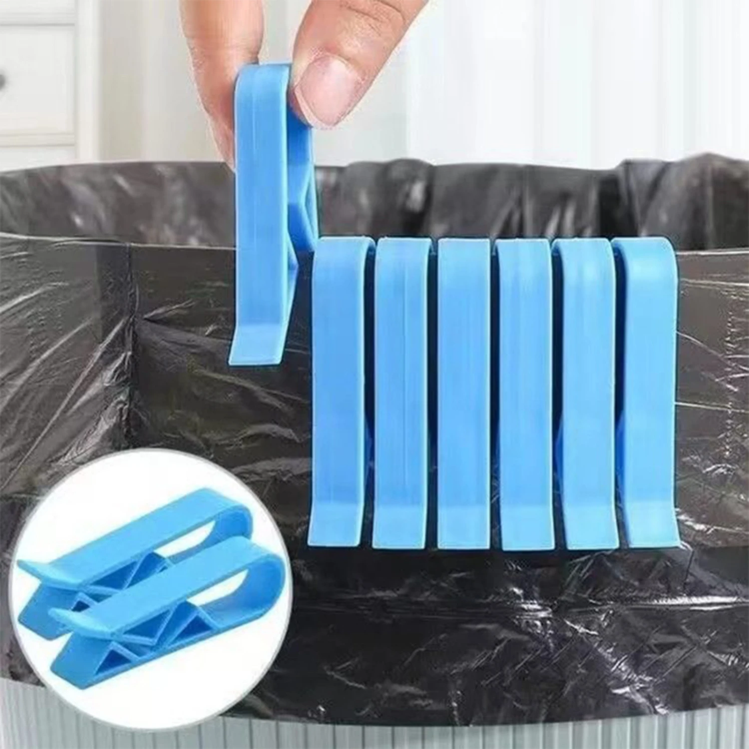 10Pcs Waste Basket Can Fixation Clip Bathroom Organizer Household Clamp Clip Garbage Bin Sealing Tools