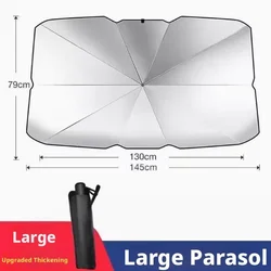 Foldable Car Windshield Sunshade Umbrella for UV and Heat Protection (Large 1)