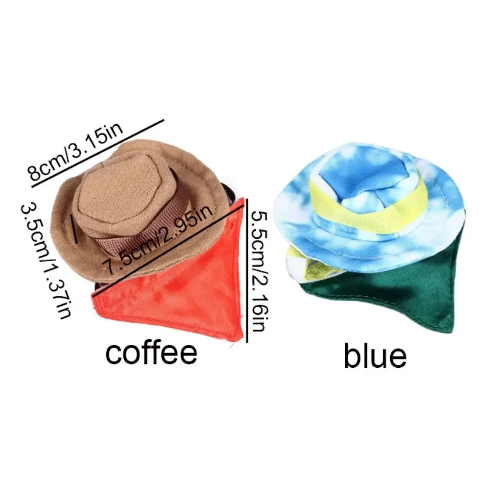 Bearded Dragon Cowboy Hat Adjustable Removable Bib Stylish Multifunction Halloween Soft Reptile Bib for Small Animals