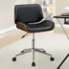 Furnishings Addington Adjustable Height Office Chair Black and Chrome 2