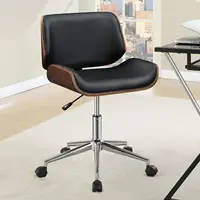 Furnishings Addington Adjustable Height Office Chair Black and Chrome 2