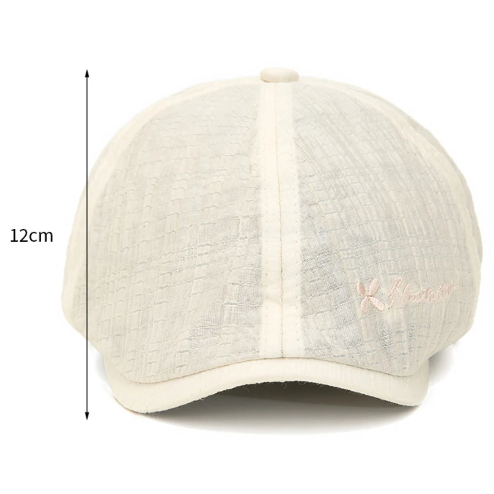 HT5069 Baskenmütze für Herren und Damen Neue Frühling-Sommer Ivy Flat Cap Unisex Verstellbare Achteckige Baskenmütze Atmungsaktive Leinen-Baskenmütze für Männer – Detail 6