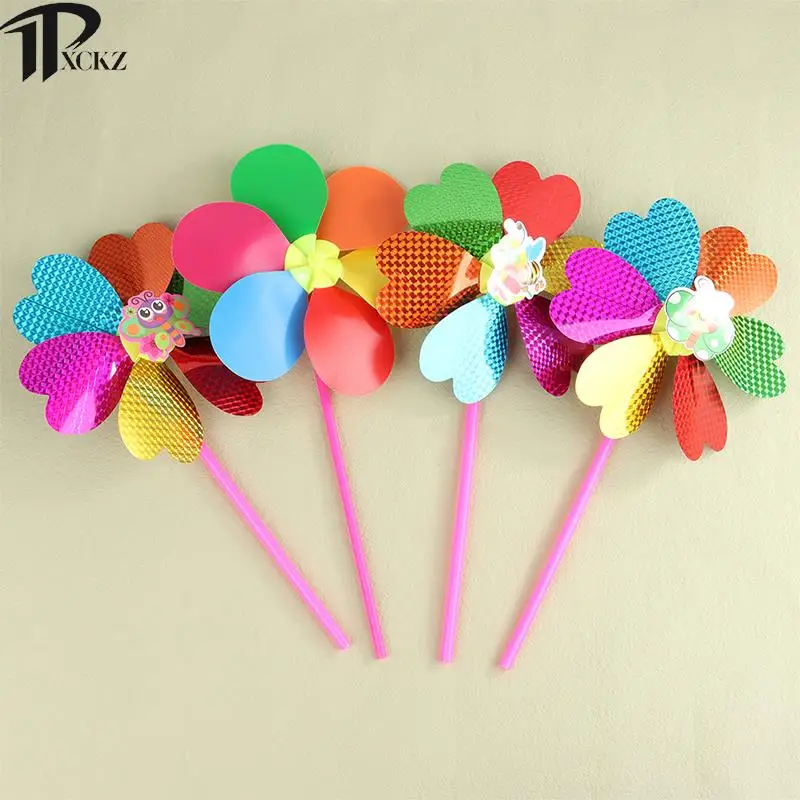 

1Pc Colorful Flower Windmill Butterfly Bee 3D Pinwheel Home Garden Decoration Wind Spinner Whirligig Yard Decor Outdoor Kid Toy