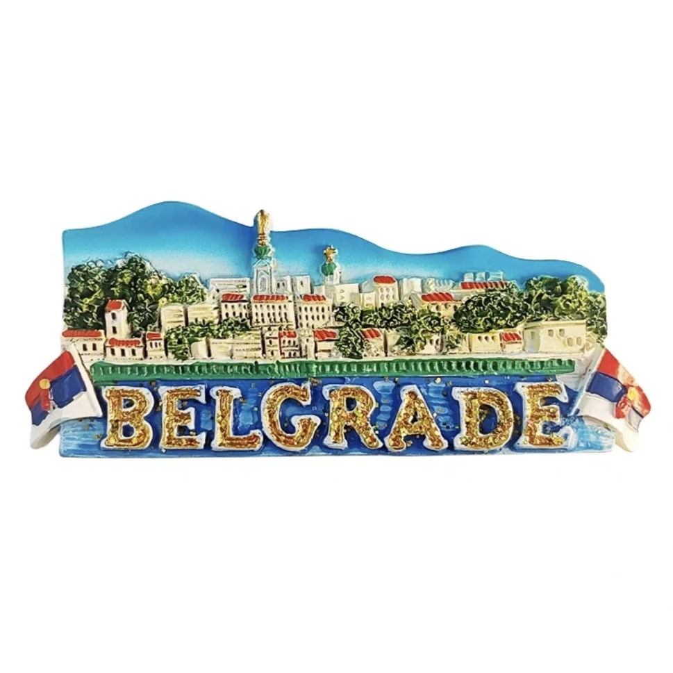 Magnetic Fridge Magnets Magnetic Sticker Magnetic Fridge Stickers Europe Serbia Capital Belgrade Magnet Tourist Souvenirs Refrigerator Magnetic Stickers Decoration Articles Travel Gifts