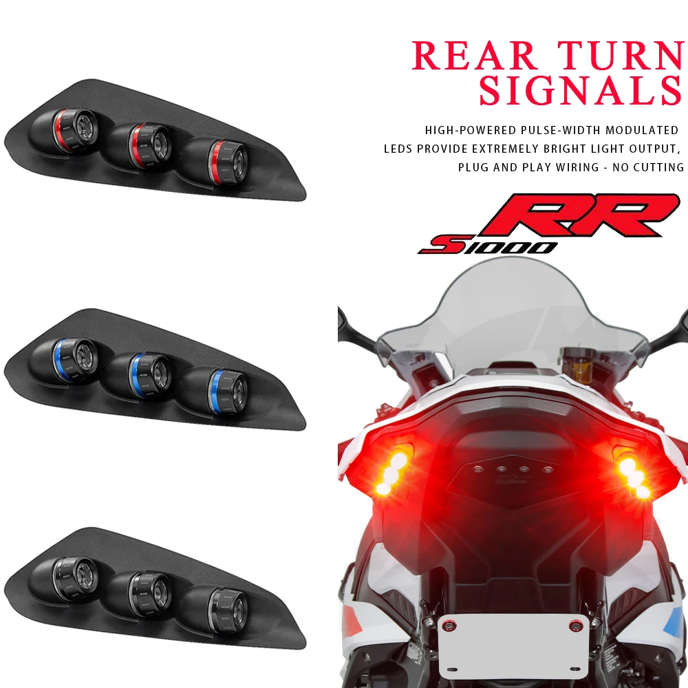 

For BMW S 1000 RR S1000RR s1000rr 2023- New Flashing Turn Signals Motorcycle LED Lights Rear Blinker Indicator Tail Light