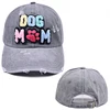 New Dog Mom Embroidered Adjustable Baseball Cap Women Washed Patch Snapback Casual Dad Hat Outdoor Cotton Hip Hop Trucker Caps 5