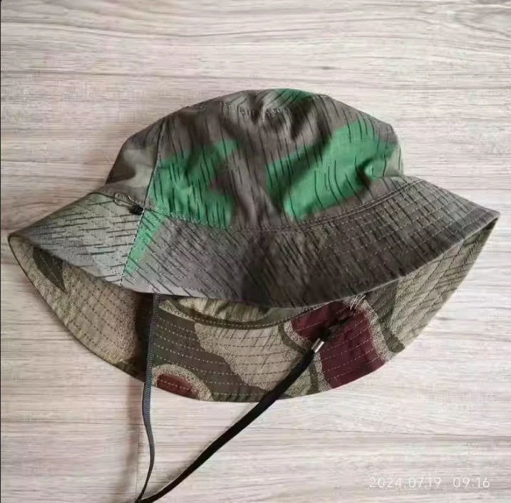 Outdoor Camouflage sun Cap Sunscreen summer Fisherman's Hat Blue Tiger Stripe Double Sided Camouflage German Spot Snow Camo