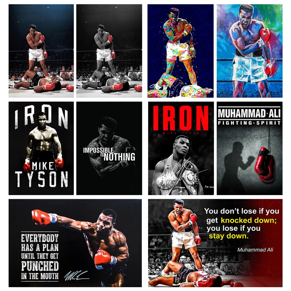 

World Famous Boxing Sports Champion Wall Art Poster Boxer Canvas Paint Modern Home Decor Mural Bedroom Decoration Pictures Print