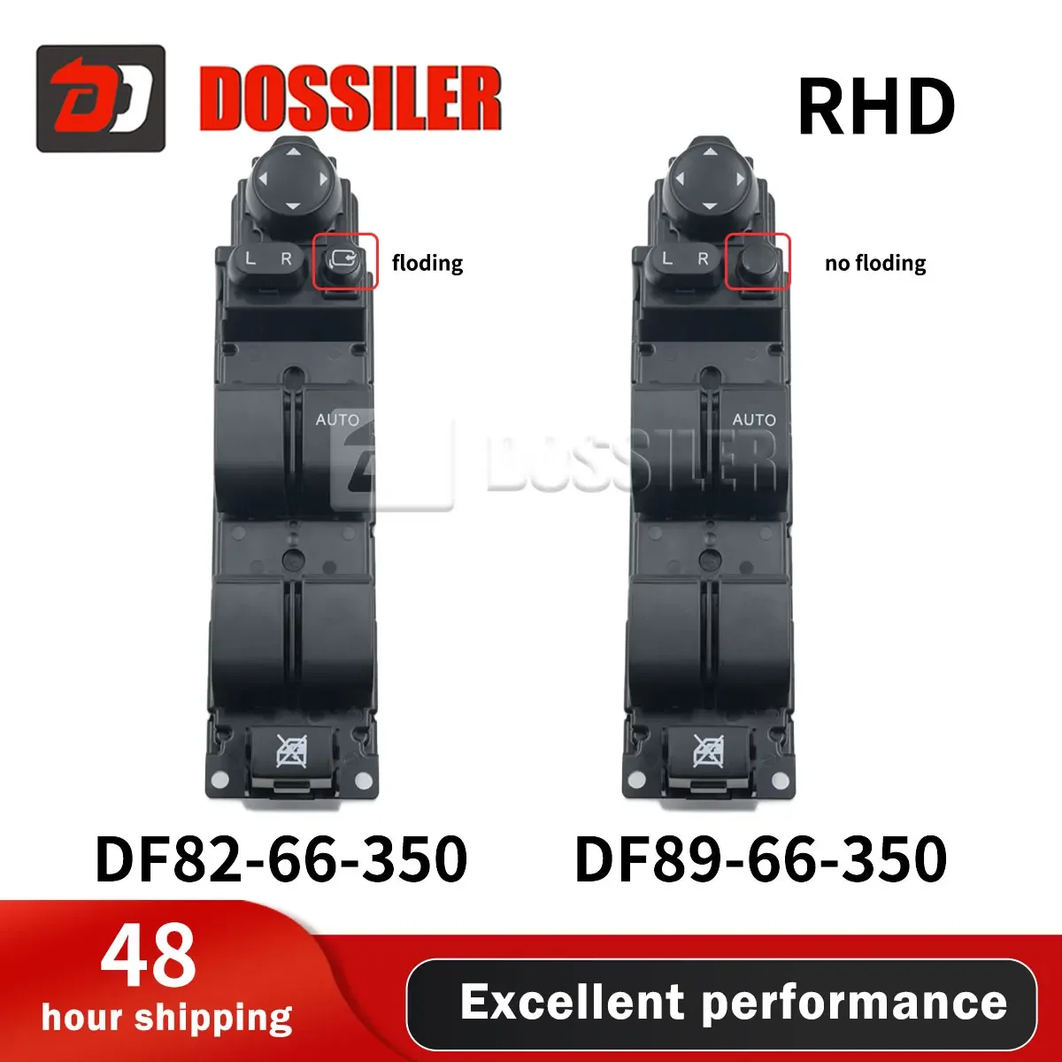 DF82-66-350 DF89-66-350 Dossiler power window switch right hand