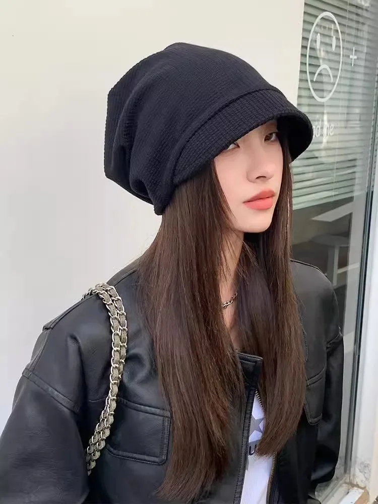 Spring and Autumn Cold Hat, Small Face, Big Head, Waist Hat, Unparalleled, Versatile Stacking New Baotou Hat