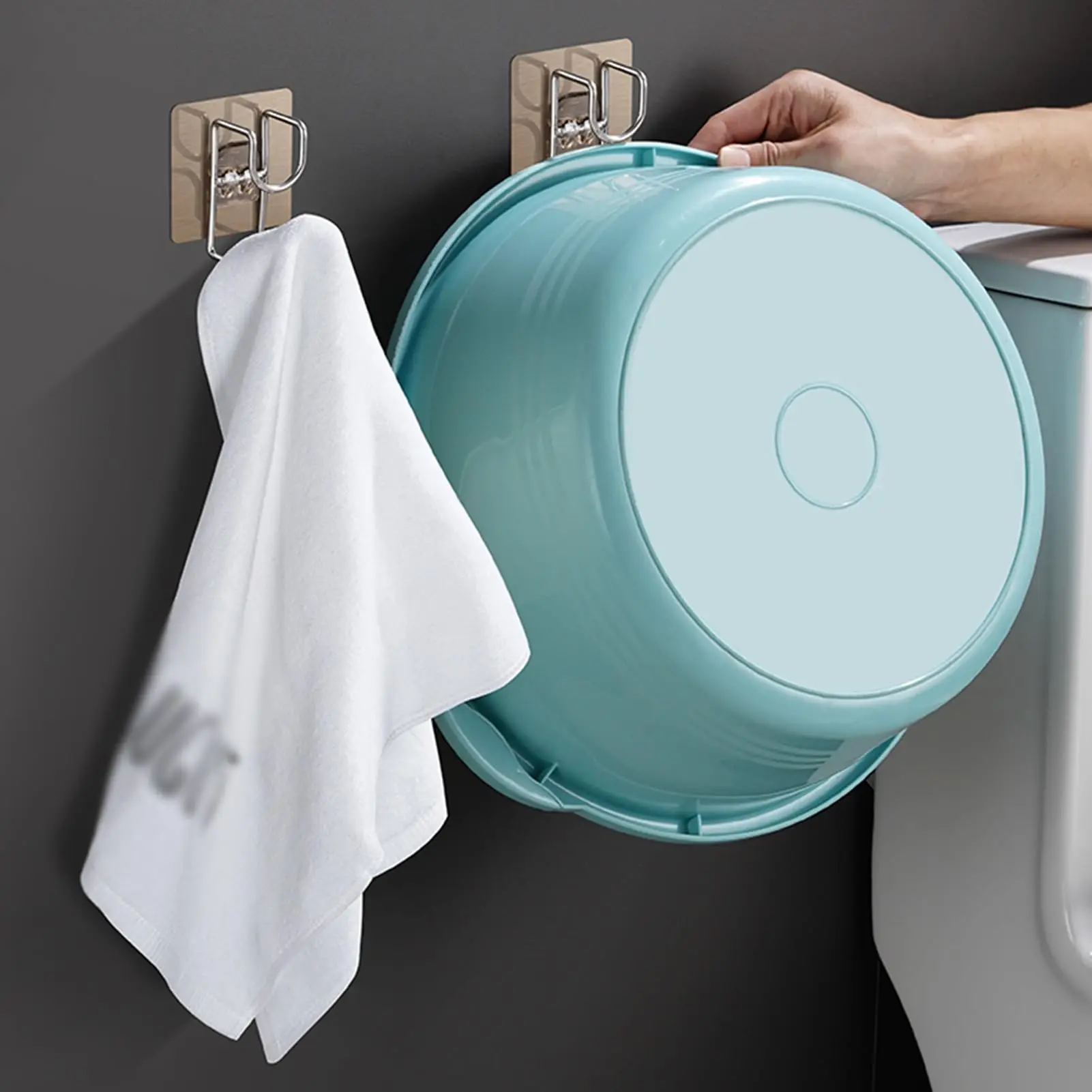 Adhesive Wall Hooks - Stainless Steel Heavy Duty Bathroom Storage Hooks | Space Saving