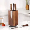 360° Rotatable Magnetic Knife Block Wood Knife Holder Double-Sided Magnetic Knife Stand High-Quality Kitchen Organizer Block 2