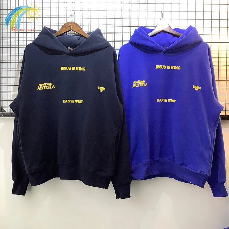 

High Quality Kanye West Hooded Sweatshirts Men Women Streetwear Classic New Jesus is King Hoodies