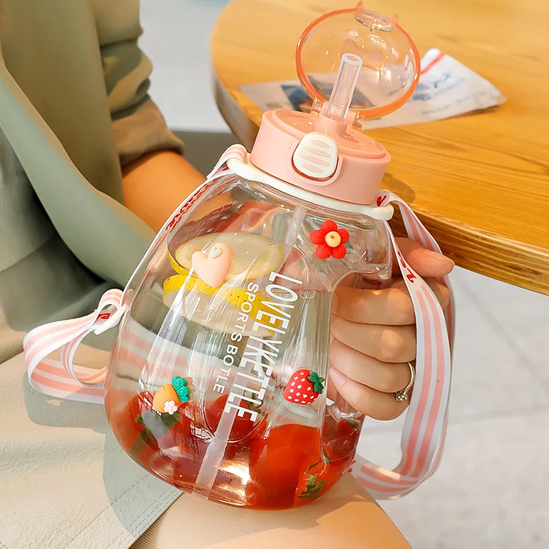 

1500Ml Super-Capacity Ton Bucket Outdoor Portable Internet Celebrity with The Same Fitness Kettle Bucket