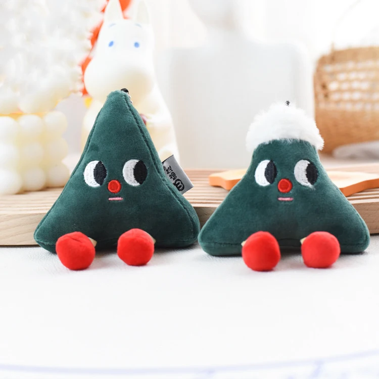 

12cm Children Creative Christmas Tree Plush Toys Soft Stuffed Cute Doll Lovely Cartoon Pendant Decoration Kid Christmas Gift