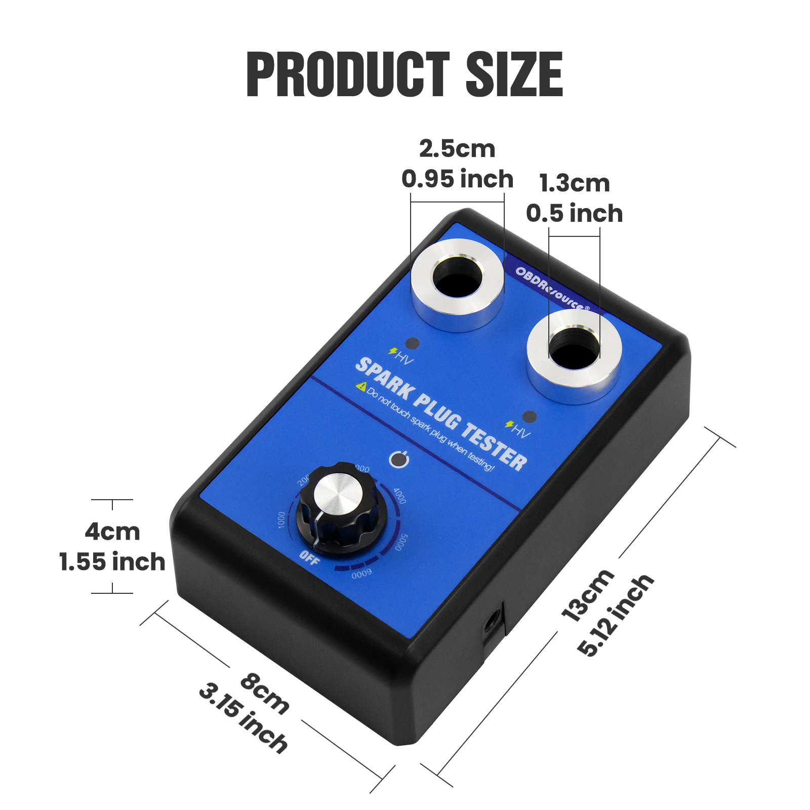 Spark Plug Tester OBDResource Car Dual Holes 110V 220V 0-6000rpm Frequency Auto Engine Ignition Coil Tester Spark Tool