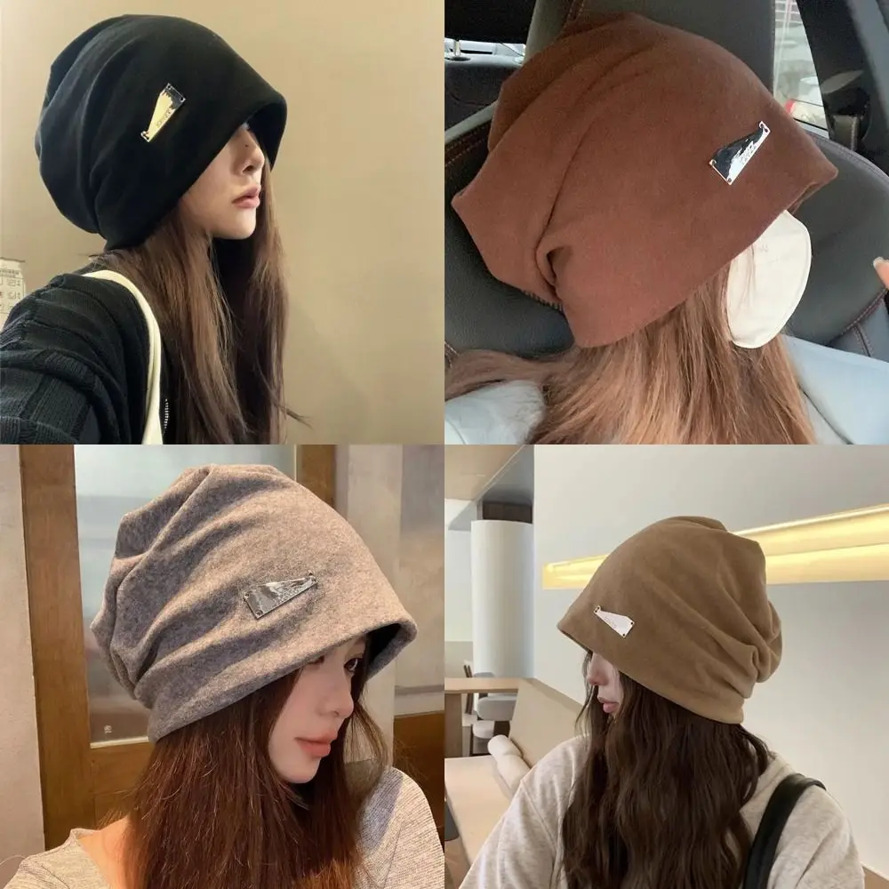 

Face Smaller Pullover Cap Winter Warm INS Style Ear Protection Crochet Hats Thicken Beanie Women Girls Maiden