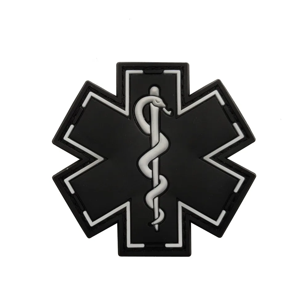 Tactical Rescue Star of Life Embroidered Patch - Paramedic First Aid Emblem