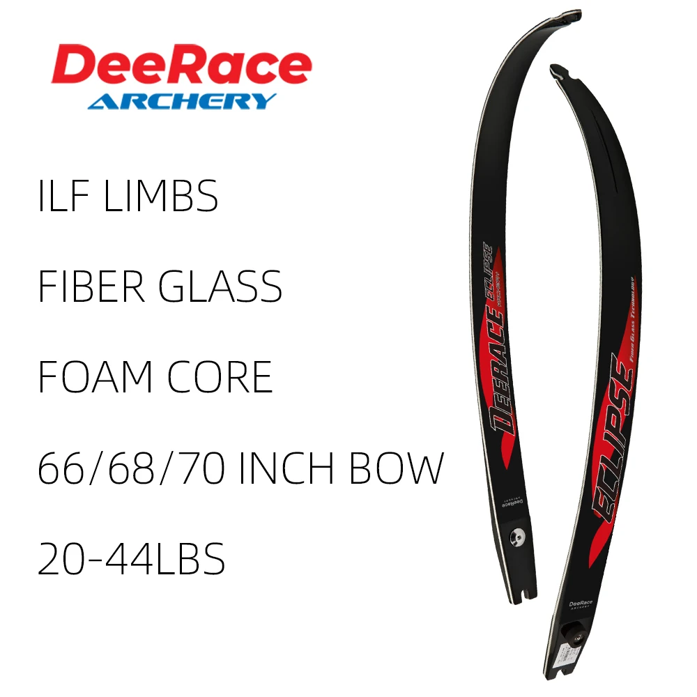 

Рекурсивный лук DeeRace, ILF конечности 66 дюймов 68 дюймов 70 дюймов с поролоновым сердечником, из стекловолокна, для стрельбы из лука, охоты