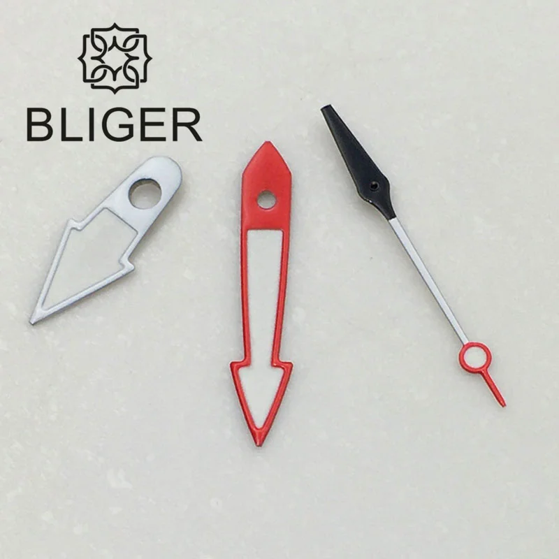 Bliger Orologio Multicolore Lancette Puntatori Luminosi Verdi Fit Nh35 Nh36 Eta2824 2836 Pt5000 Movimento 3 Pz